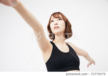Stretch sports yoga training exercise flexible young women Stretch sports yoga training exercise flexible young women 72779379