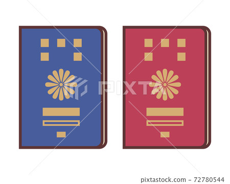 兩種護照(紅色和海軍)的插圖 兩種護照(紅色和海軍)的插圖 72780544