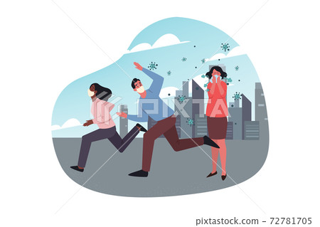 Panic, covid19, infection, 2019ncov, coronavirus concept Panic, covid19, infection, 2019ncov, coronavirus concept 72781705