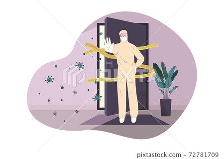 Doctor, quarantine zone, covid19, infection, 2019ncov, coronavirus, prohibition concept Doctor, quarantine zone, covid19, infection, 2019ncov, coronavirus, prohibition concept 72781709