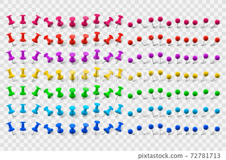 Realistic pins set collection Realistic pins set collection 72781713