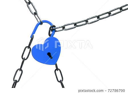 Lock of love - Blue heart lock 72786700