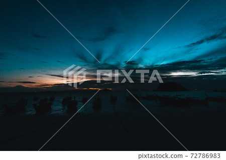 anchor. the beach on the island in the morning 72786983