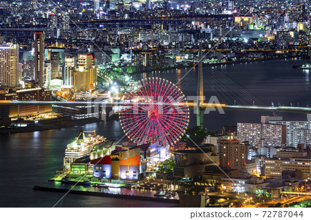 大阪市向天寶山的城市景觀 大阪市向天寶山的城市景觀 72787044