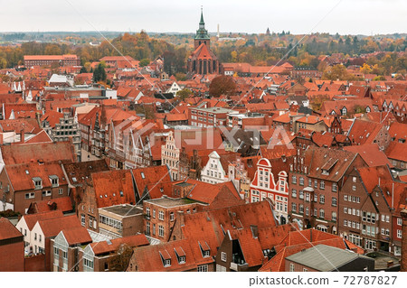 Germany, aerial view of the city of Luneburg Germany, aerial view of the city of Luneburg 72787827