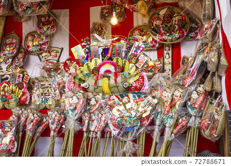 十日榮大阪今宮榮神社的吉祥物商業繁榮的神圖像素材 十日榮大阪今宮榮神社的吉祥物商業繁榮的神圖像素材 72788671