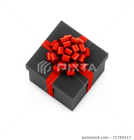 3D Rendering Black Gift Boxe on white background 3D Rendering Black Gift Boxe on white background 72789317