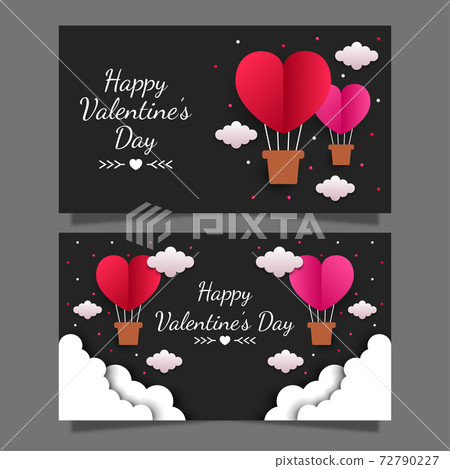 Happy valentines day paper cut style with... - Stock Illustration ...