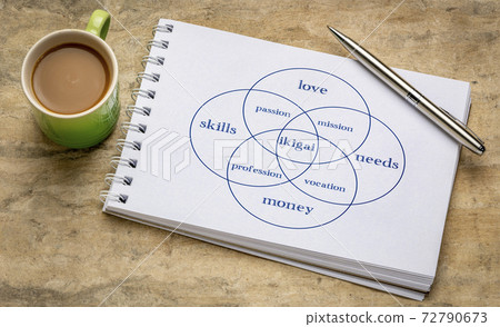 ikigai concept - a reason for being 72790673