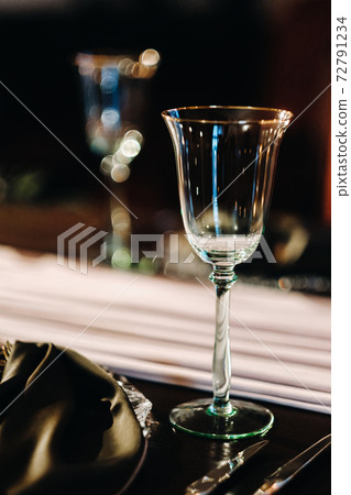 wedding table decoration on the table in the castle, Cutlery on the table 72791234