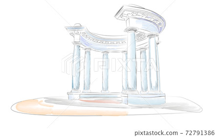 Sketch. Arbor with eight columns in the Doric style. Rotunda of Friendship of Peoples Sketch. Arbor with eight columns in the Doric style. Rotunda of Friendship of Peoples 72791386