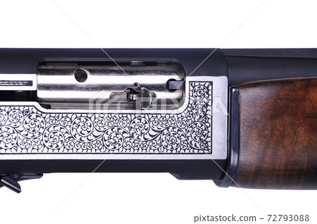 Shotgun trigger mechanism isolated on white background 72793088