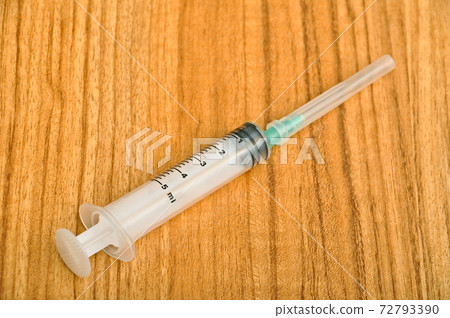 Medical injection syringe can be used in the hospital, doctors and nurses, it is one of the equipment used in corona virus treatment to inject liquid medicine to patients 72793390