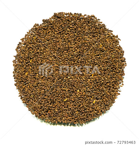 Close up brown harmal seed texture, uzerlik tohumu 72793463