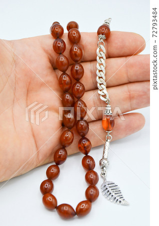 On hand orange and silver beads sequenced, short rosary, tespih tesbih On hand orange and silver beads sequenced, short rosary, tespih tesbih 72793484