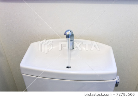Flush toilet tank and faucet 72793506
