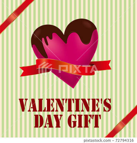 巧克力絲帶和heart_Valentine促銷橫幅海報流行模板上的插圖 巧克力絲帶和heart_Valentine促銷橫幅海報流行模板上的插圖 72794316
