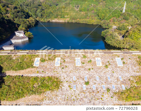 [Aichi Prefecture] Toyoka Lake aerial view 72796028