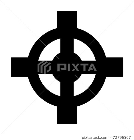 Celtic cross icon on white. Celtic cross icon on white. 72796507