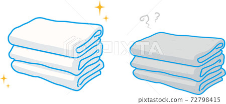 New bath towel and old bath towel 72798415