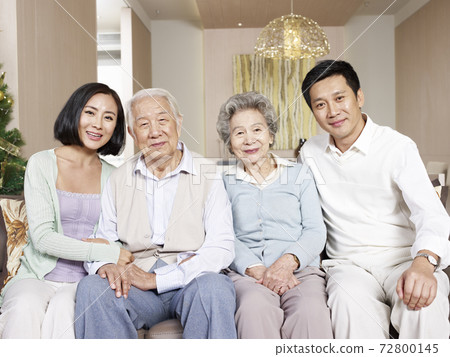 home portrait of a happy asian family home portrait of a happy asian family 72800145