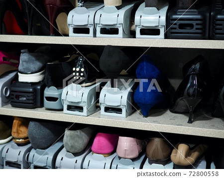 sneakers, shoe rack, shoes, various, background 72800558