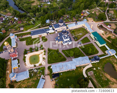 Aerial view of Holy Ascension Davids desert. Moscow region. Russia 72800613
