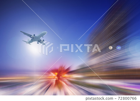 Airplane with blur abstract background Airplane with blur abstract background 72800766