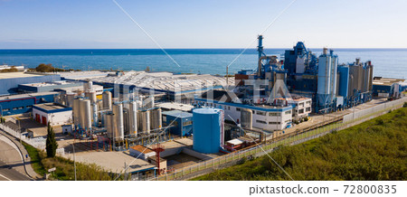 Top view of the chemical plant and the surrounding area Top view of the chemical plant and the surrounding area 72800835