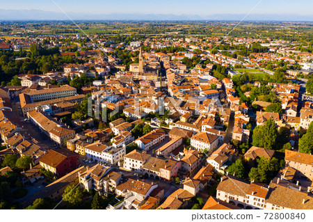 Aerial cityscape of Portogruaro, Italy Aerial cityscape of Portogruaro, Italy 72800840