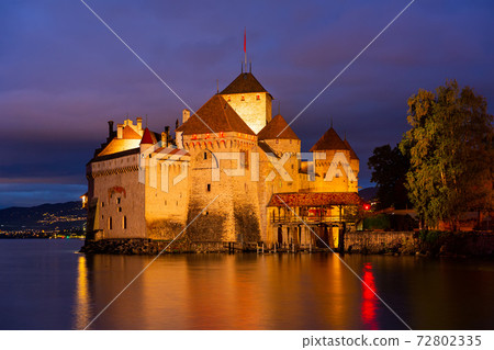 View of Chillon Castle on Lake Geneva View of Chillon Castle on Lake Geneva 72802335