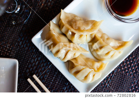 Japanese steamed dumplings gyoza 72802816