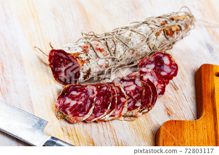 Italian dry-cured Salami sausage Italian dry-cured Salami sausage 72803117