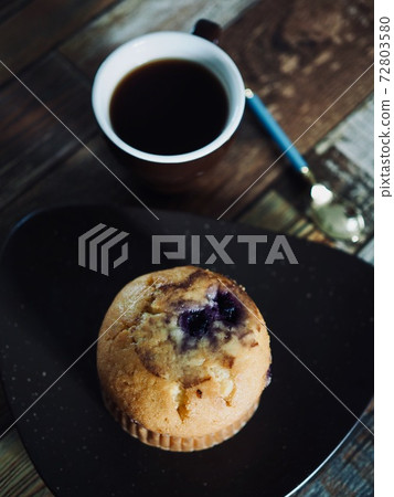 Homemade Blueberry Muffins, Cupcakes, Coffee 72803580