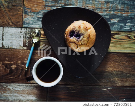 Homemade Blueberry Muffins, Cupcakes, Coffee 72803591