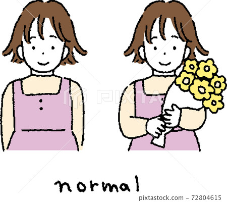 Children's simple touch girl and pose set 72804615