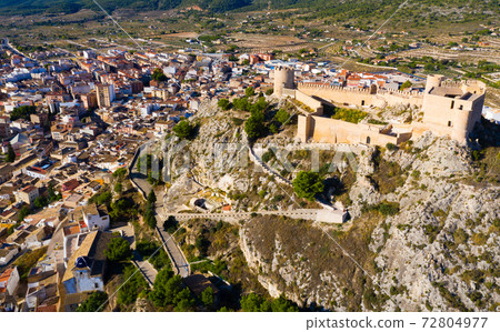 Aerial panoramic view of Ares de Maestrat in province of Castellon Aerial panoramic view of Ares de Maestrat in province of Castellon 72804977