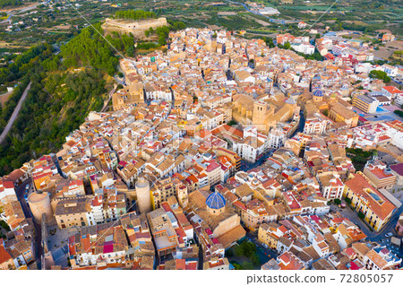 Top view of picturesque city of Segorbe. Spain Top view of picturesque city of Segorbe. Spain 72805057