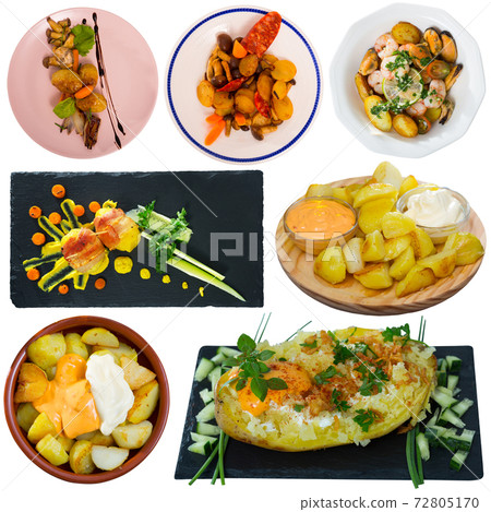 Set of dishes with potatoes 72805170