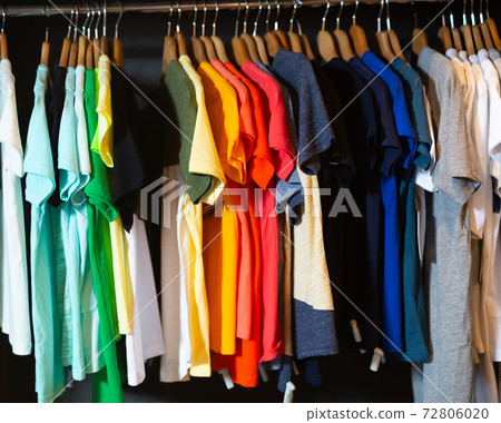 Assortment of summer clothing in modern store Assortment of summer clothing in modern store 72806020