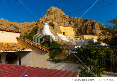 Aerial view of underground dwellings district in Guadix, Spain Aerial view of underground dwellings district in Guadix, Spain 72806800