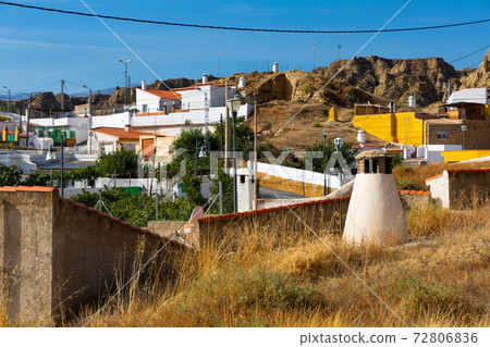 Cave houses and Rock formations. Guadix. Province Granada, Spain Cave houses and Rock formations. Guadix. Province Granada, Spain 72806836