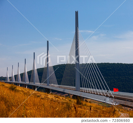 Picturesque view of Millau Viaduct, France 72806980