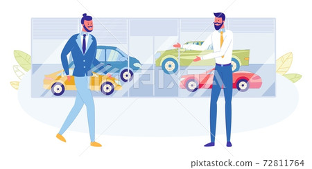 Choosing and Buying Car Flat Vector Concept Choosing and Buying Car Flat Vector Concept 72811764