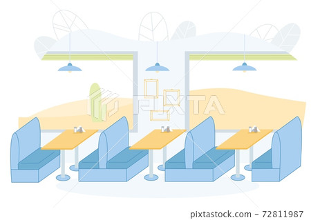 Vector Illustration, Simple Interior Cafe Bistro. Vector Illustration, Simple Interior Cafe Bistro. 72811987