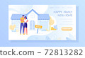 House Construction Company Flat Vector Web Banner 72813282