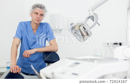 Male dentist is ready to accept client in clinic Male dentist is ready to accept client in clinic 72814167