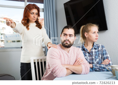 Bad domestic quarrel between family members at home Bad domestic quarrel between family members at home 72820213