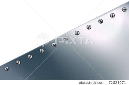 Technological background from aluminum or metal sheet, screwed. Realistic metallic, steel backdrop Technological background from aluminum or metal sheet, screwed. Realistic metallic, steel backdrop 72821971