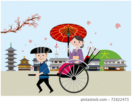 Kyoto sightseeing rickshaw 72822473
